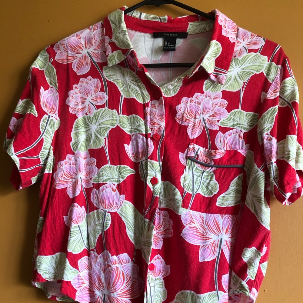 Cropped Hawaiian shirt